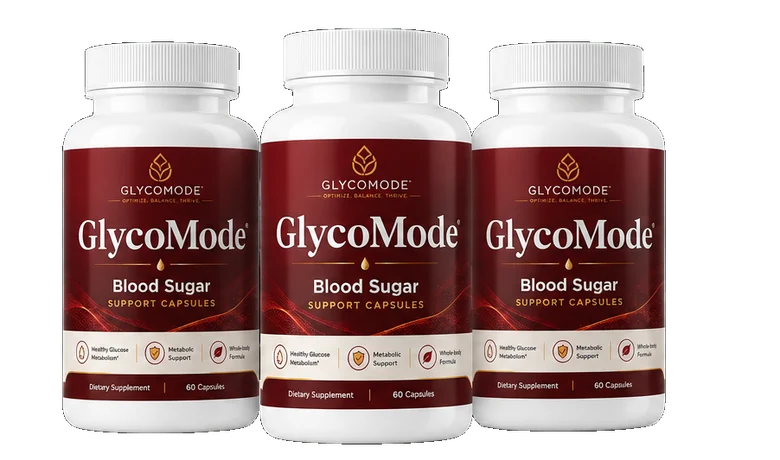 GlycoMode blood sugar support capsules three-bottle package